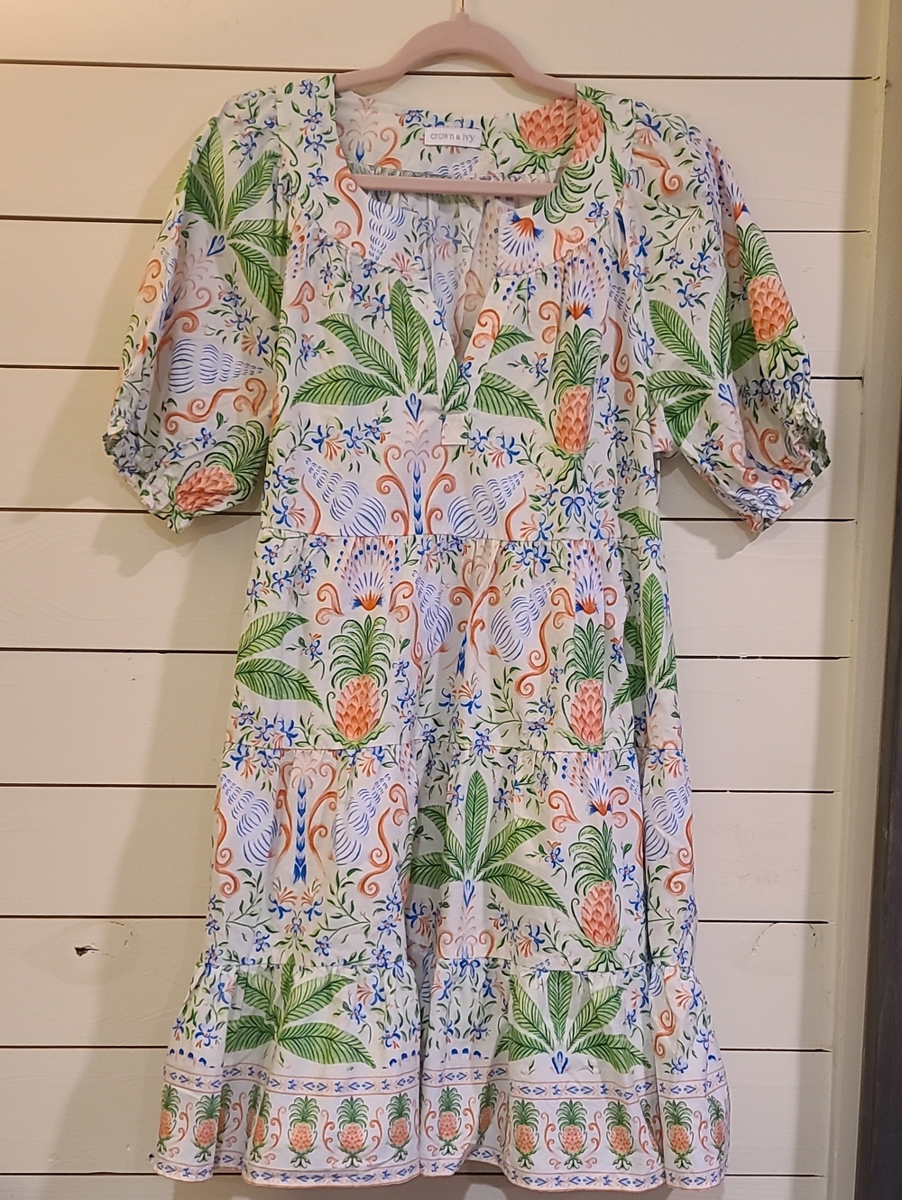 Crown & Ivy Tiered Ruffled Dress Size L